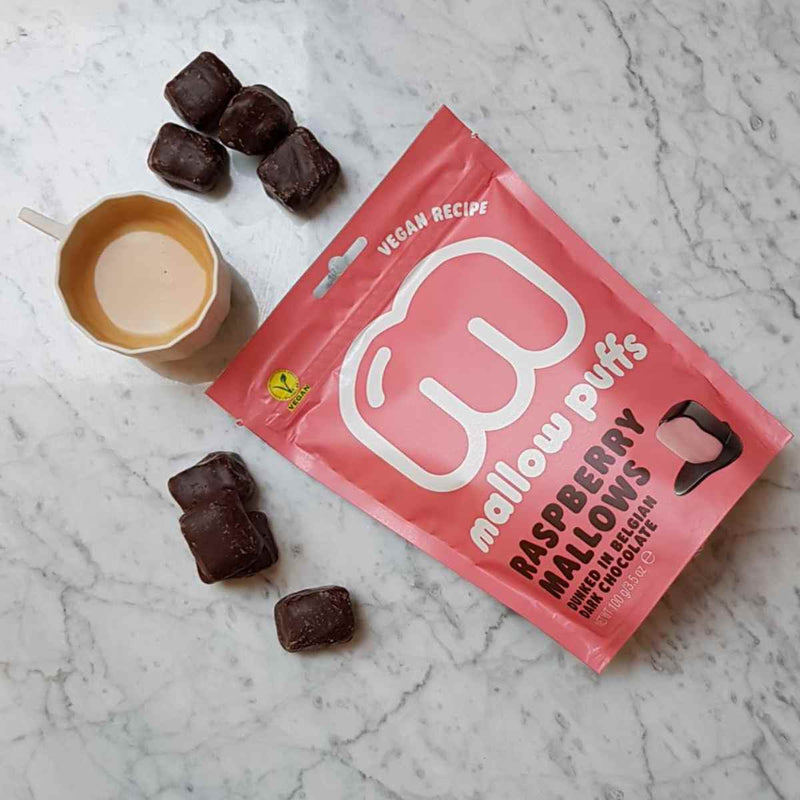 Barú MALLOW PUFFS, Vegan marshmallows, Framboos