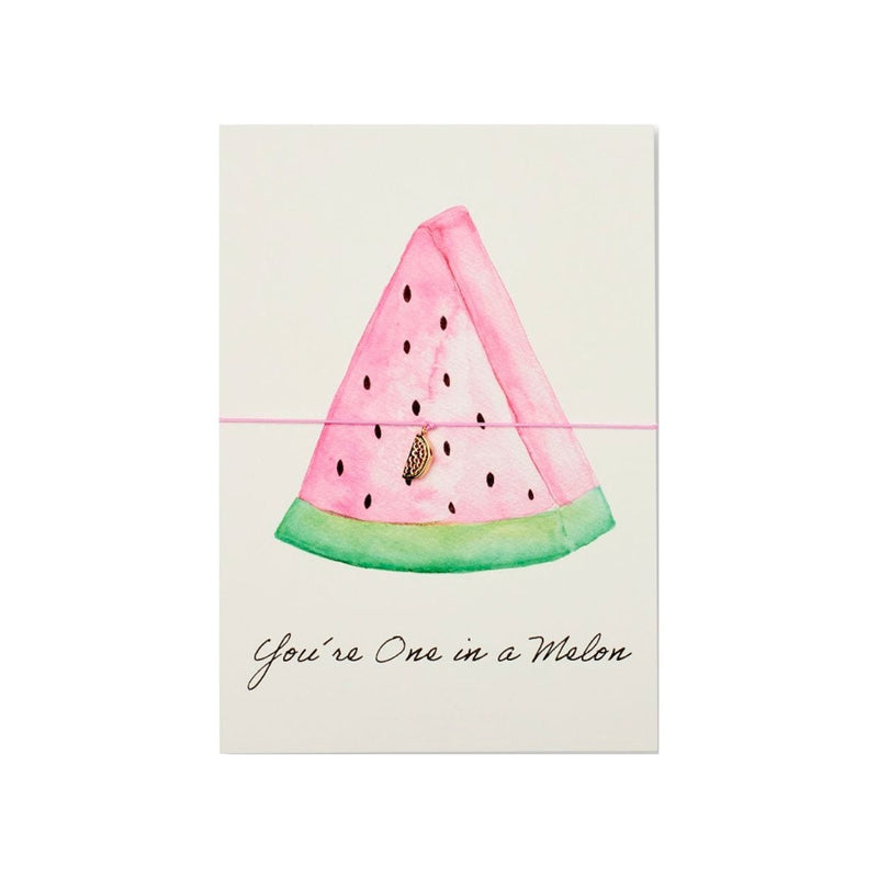 by Vivi Wenskaart met armband, You're one in a melon