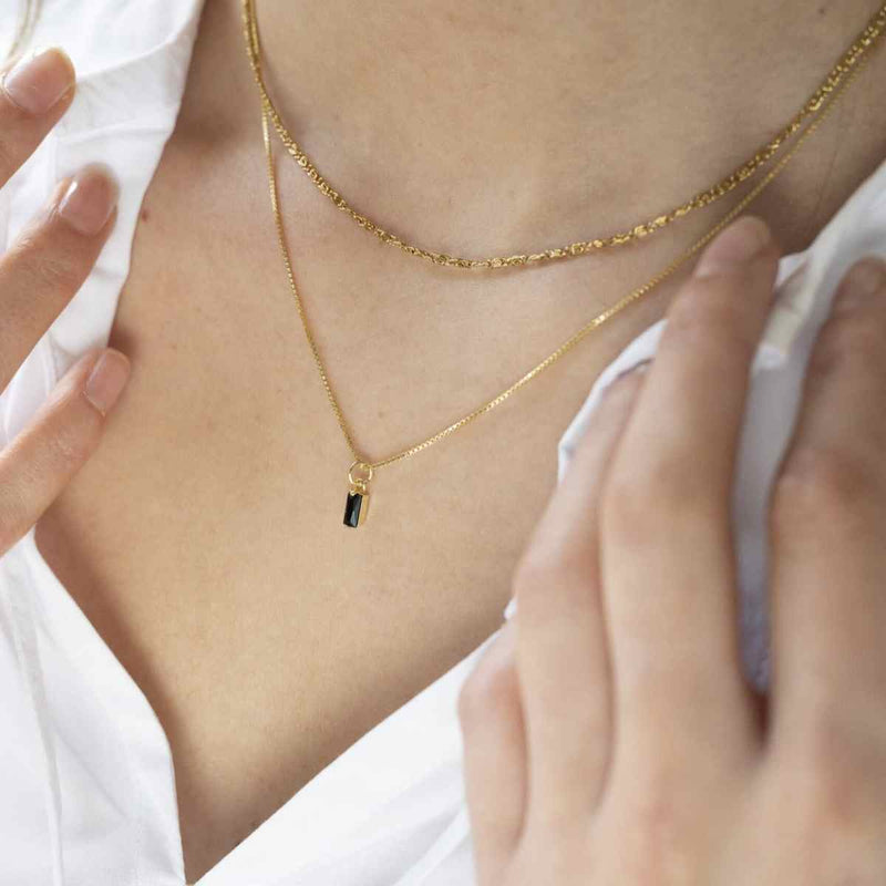 Ellen Beekmans Korte ketting met hangertje, Zwart