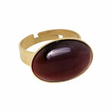 Ellen Beekmans Ring met ovale gemstone, Aubergine