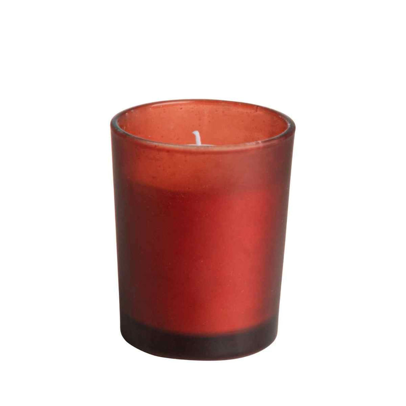 Gusta Giftset 4 kaarsen in glas, Grijs & Rood