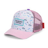 Hello Hossy PRINTED TRUCKER Pet met gebogen klep, Pink Eyes Cool Kids 2-5 jaar