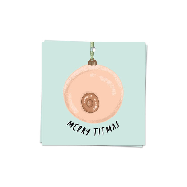 Kaart Blanche Gift tag, Merry Titmas