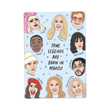 Kaart Blanche Wenskaart dubbel, Legends March