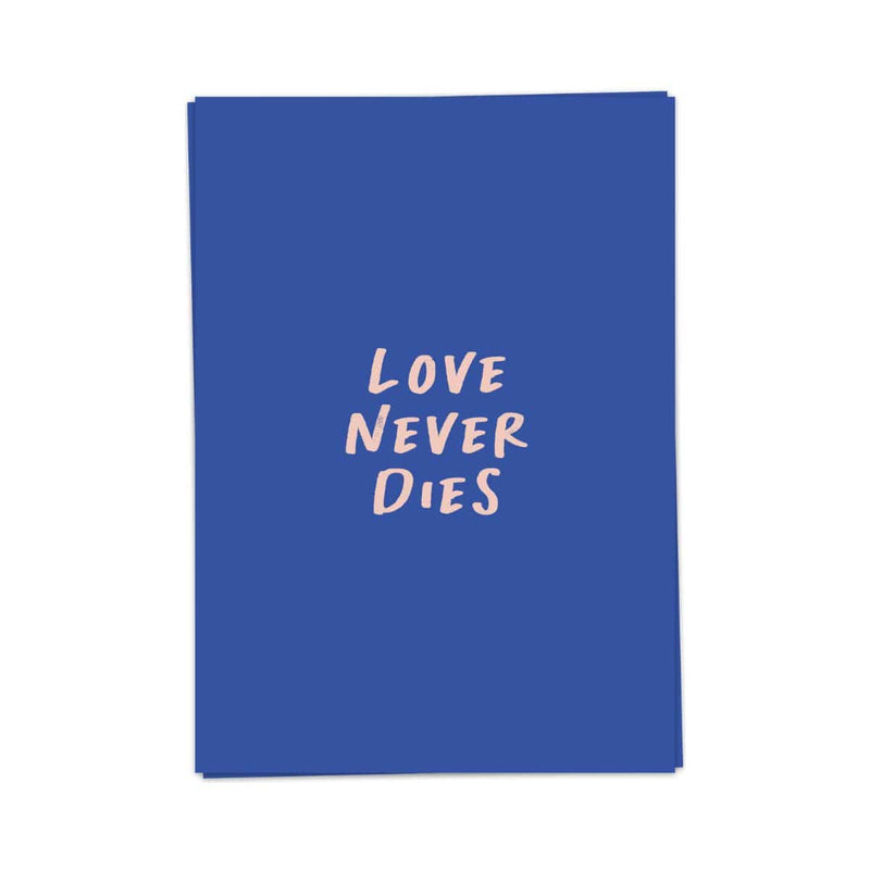 Kaart Blanche Wenskaart dubbel, Love never dies