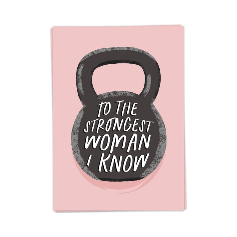 Kaart Blanche Wenskaart enkel, Strongest woman