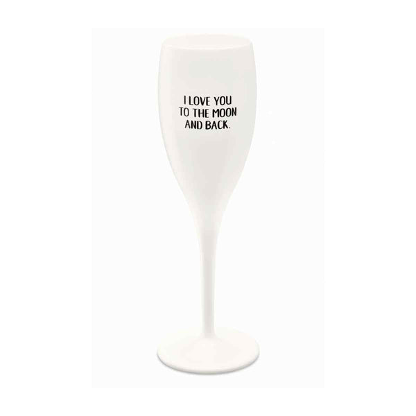 Koziol CHEERS NO 1 Champagneglas 100 ml, I love you to the moon and back