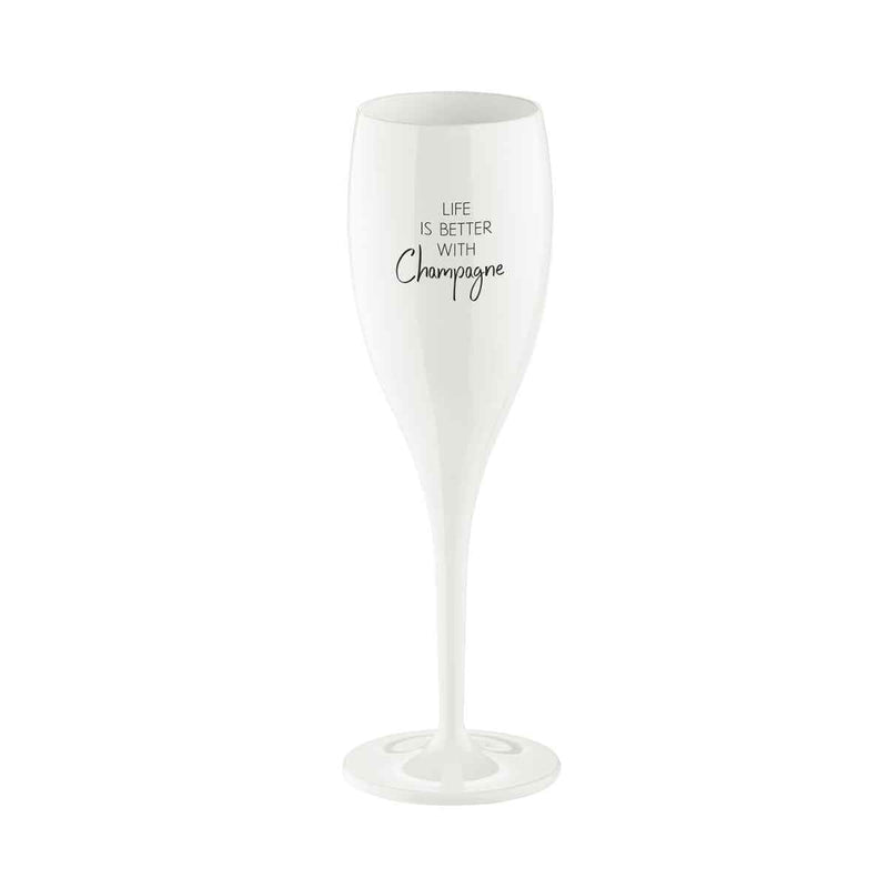 Koziol CHEERS NO 1 Champagneglas 100 ml, Life is better with champagne