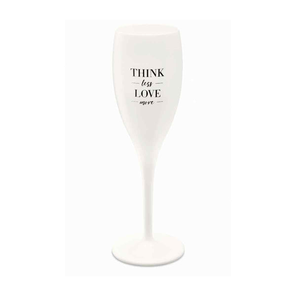 Koziol CHEERS NO 1 Champagneglas 100 ml, Think less love more