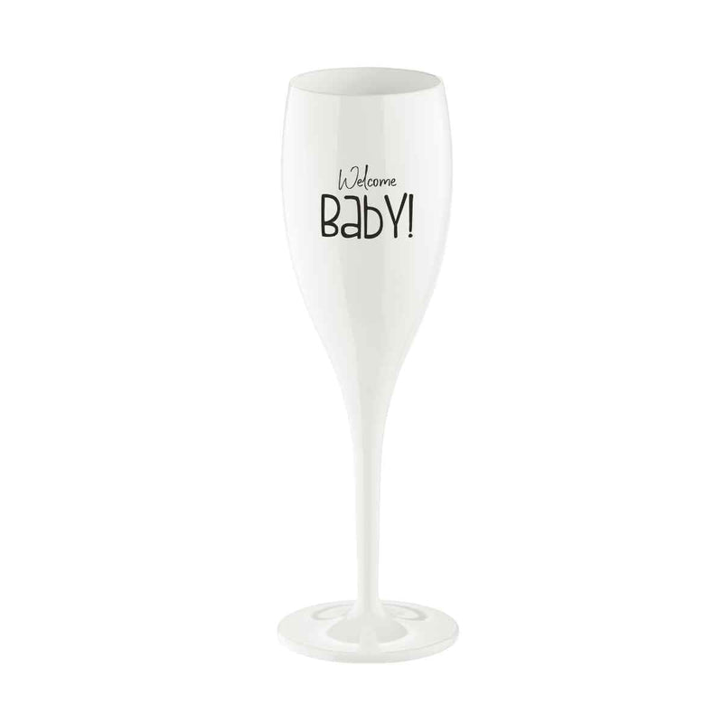 Koziol CHEERS NO 1 Champagneglas 100 ml, Welcome baby!