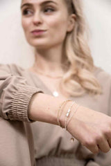 Label Kiki Armband zilver, Marble tube