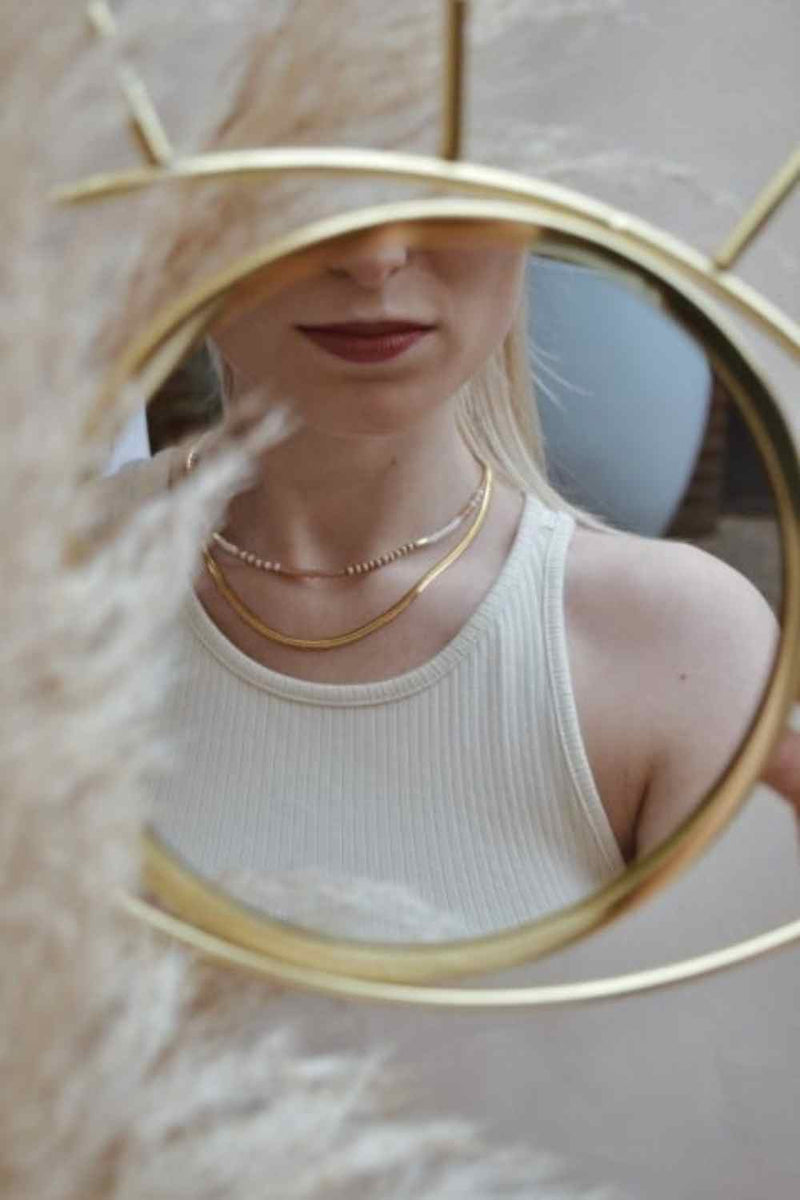 Label Kiki Choker goud, Perfect White