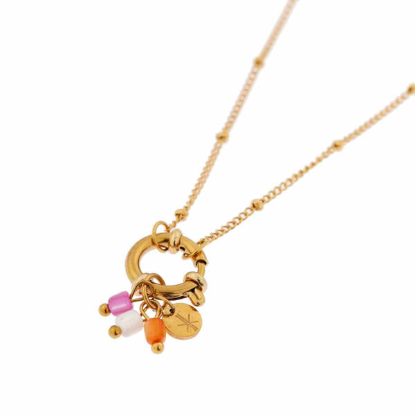 Label Kiki Middellange ketting goud, Blossom