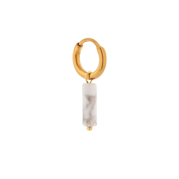 Label Kiki Oorring goud, Large marble tube - Per stuk