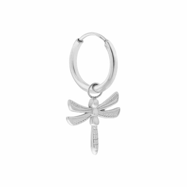 Label Kiki Oorring zilver, Dragonfly - Per stuk