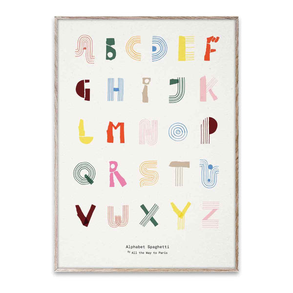 MADO - Paper Collective Poster Alphabet Spaghetti 50 x 70 cm