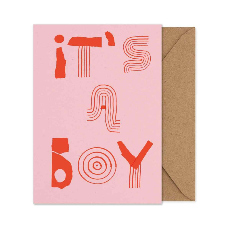 MADO - Paper Collective Wenskaart dubbel, It's a boy