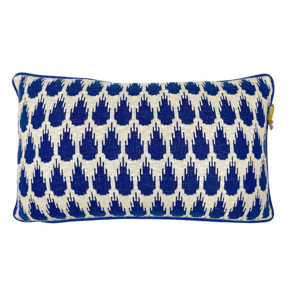 Malagoon BOTANIC Knitted kussen 35 x 60cm, Blauw