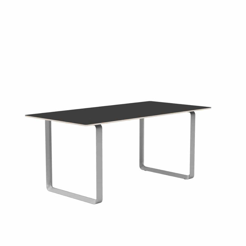 MUUTO 70/70 Table, 170 x 85 cm Black Linoleum / Plywood / Grey