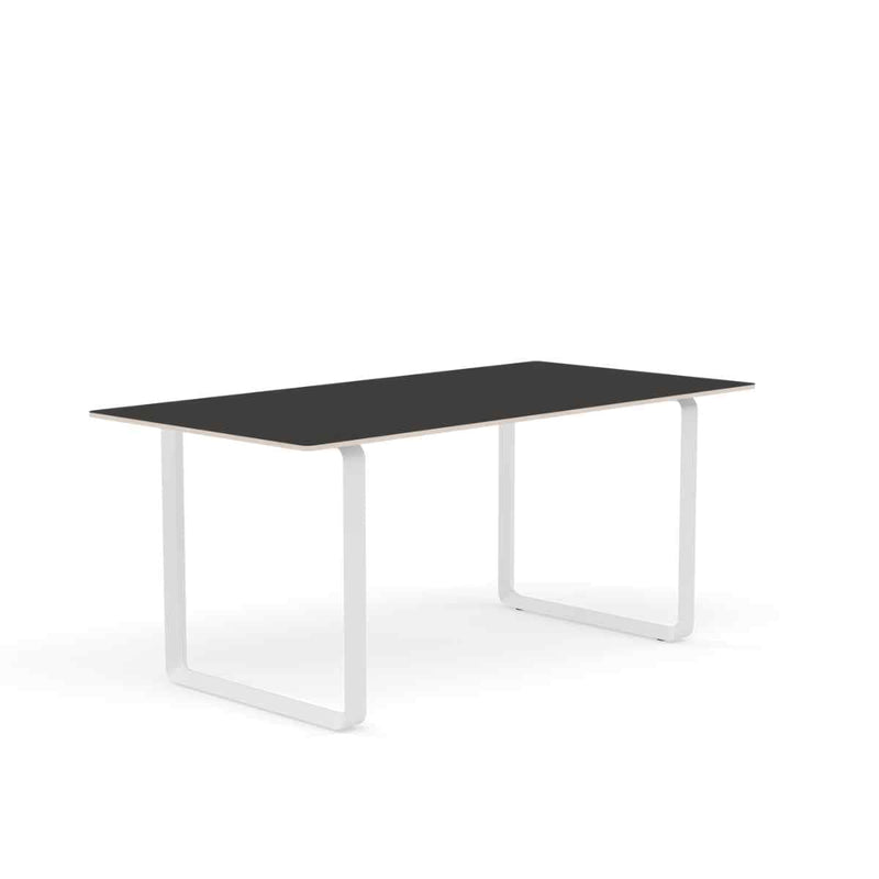 MUUTO 70/70 Table, 170 x 85 cm Black Linoleum / Plywood / White