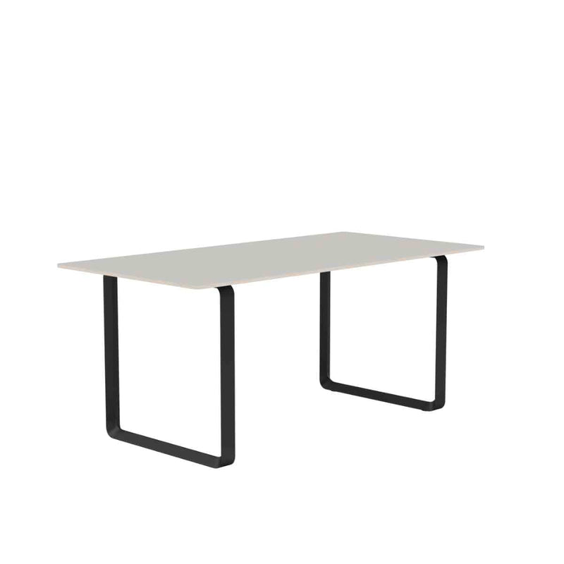 MUUTO 70/70 Table, 170 x 85 cm Grey Linoleum / Plywood / Black