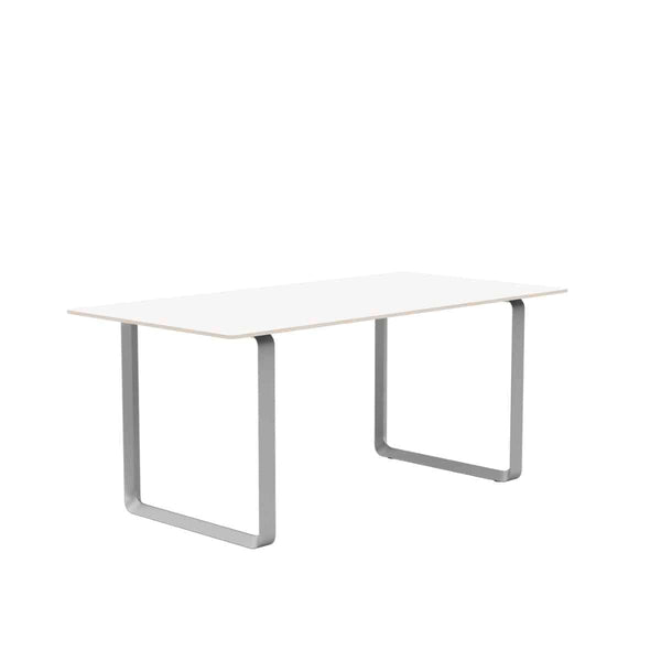 MUUTO 70/70 Table, 170 x 85 cm White Laminate / Plywood / Grey