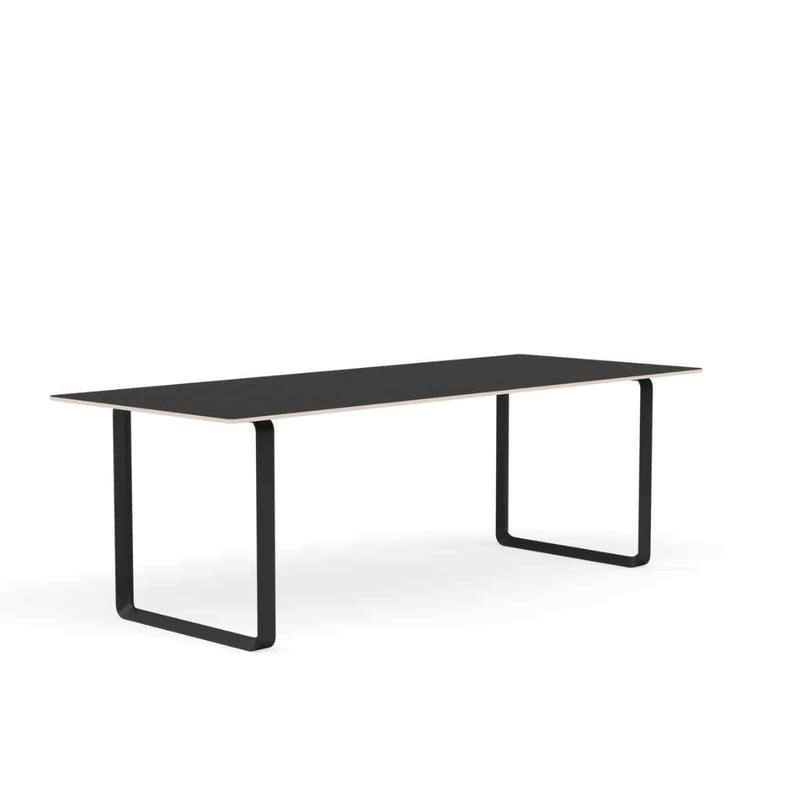 MUUTO 70/70 Table, 225 x 90 cm Black Linoleum / Plywood / Black