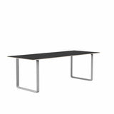 MUUTO 70/70 Table, 225 x 90 cm Black Linoleum / Plywood / Grey