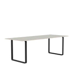 MUUTO 70/70 Table, 225 x 90 cm Grey Linoleum / Plywood / Black