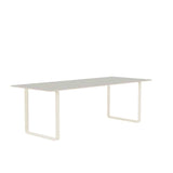 MUUTO 70/70 Table, 225 x 90 cm Grey Linoleum / Plywood / Sand