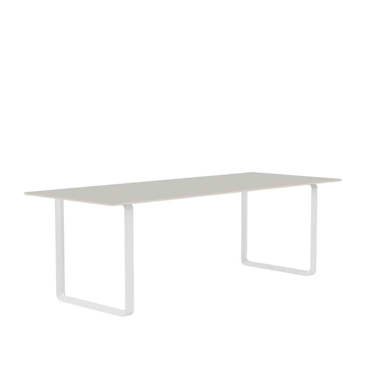 MUUTO 70/70 Table, 225 x 90 cm Grey Linoleum / Plywood / White