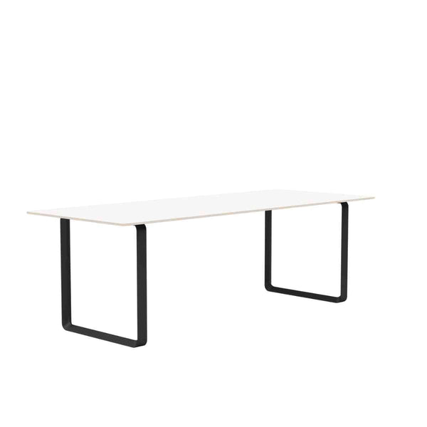 MUUTO 70/70 Table, 225 x 90 cm White Laminate / Plywood / Black