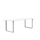 MUUTO 70/70 Table, 225 x 90 cm White Laminate / Plywood / Grey