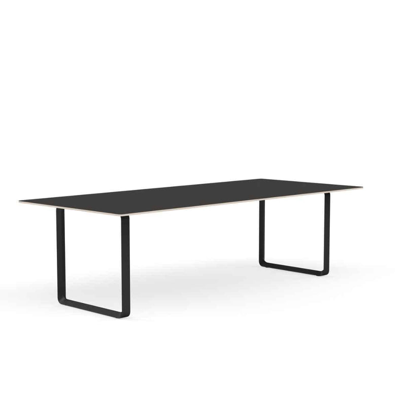 MUUTO 70/70 Table, 255 x 108 cm Black Linoleum / Plywood / Black