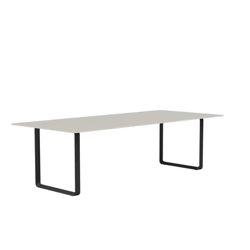 MUUTO 70/70 Table, 255 x 108 cm Grey Linoleum / Plywood / Black