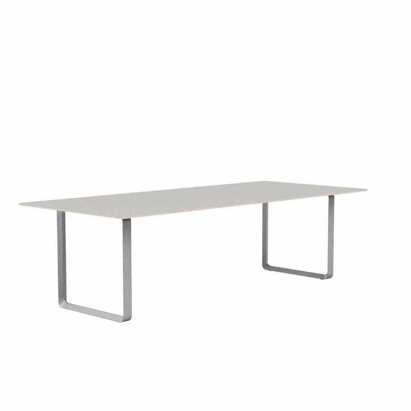MUUTO 70/70 Table, 255 x 108 cm Grey Linoleum / Plywood / Grey