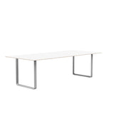 MUUTO 70/70 Table, 255 x 108 cm White Laminate / Plywood / Grey
