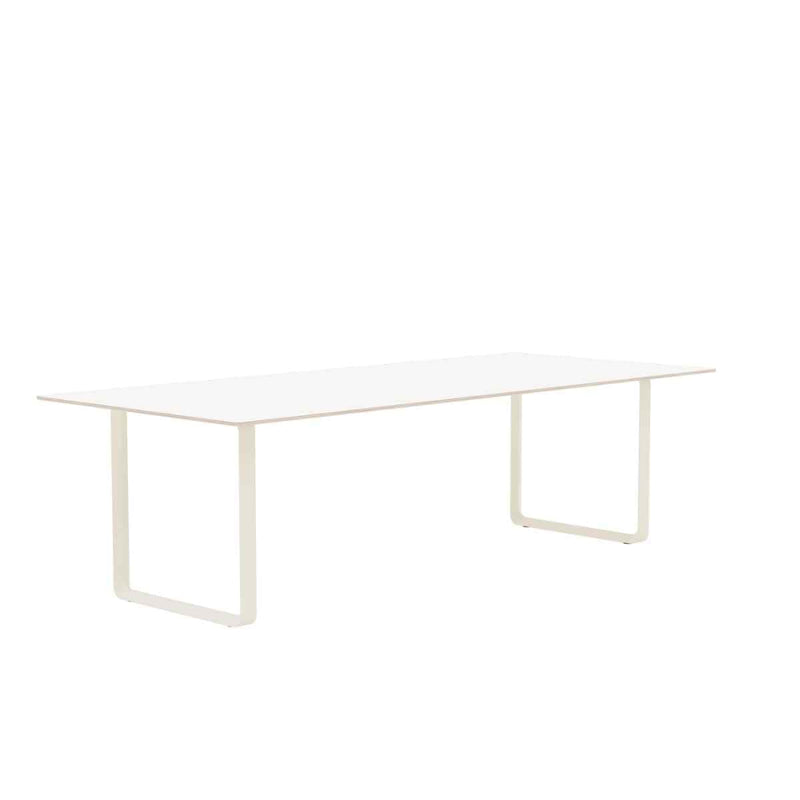 MUUTO 70/70 Table, 255 x 108 cm White Laminate / Plywood / Sand