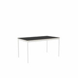 MUUTO Base Table, 140 x 80 cm Black Linoleum/Plywood / White