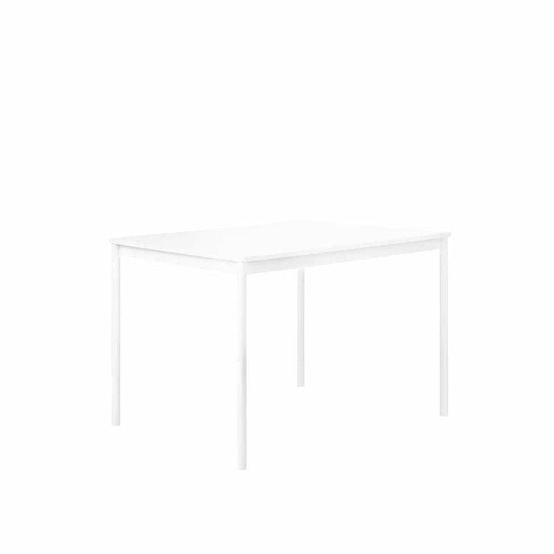 MUUTO Base Table, 140 x 80 cm White Laminate/White ABS / White