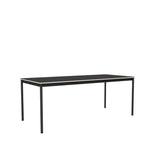 MUUTO Base Table, 190 x 85 cm Black Linoleum/Plywood / Black
