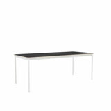 MUUTO Base Table, 190 x 85 cm Black Linoleum/Plywood / White