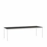 MUUTO Base Table, 250 x 90 cm Black Linoleum/Plywood / White