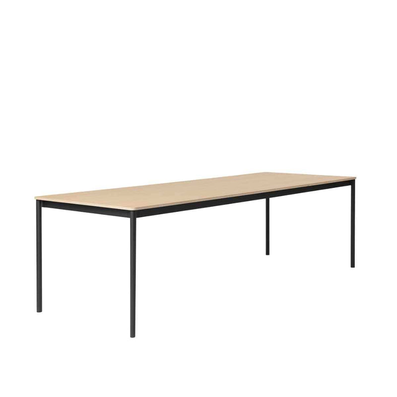 MUUTO Base Table, 250 x 90 cm Lacquered Oak Veneer/Plywood / Black