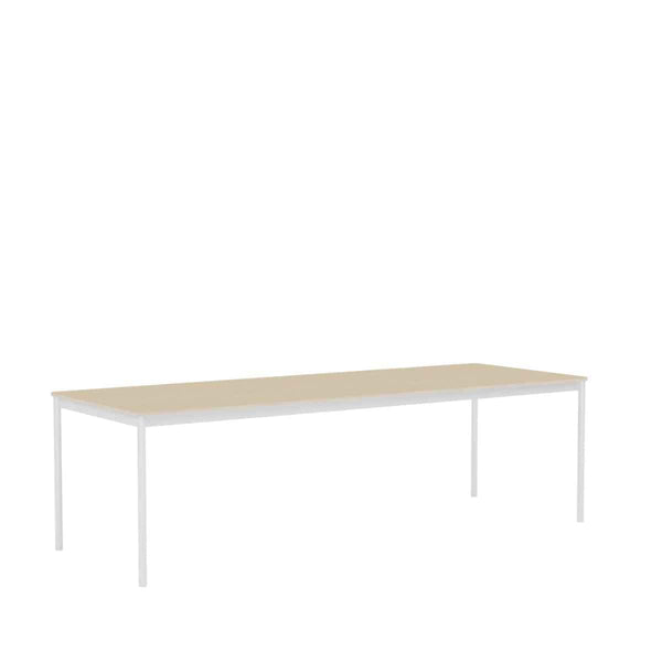 MUUTO Base Table, 250 x 90 cm Lacquered Oak Veneer/Plywood / White