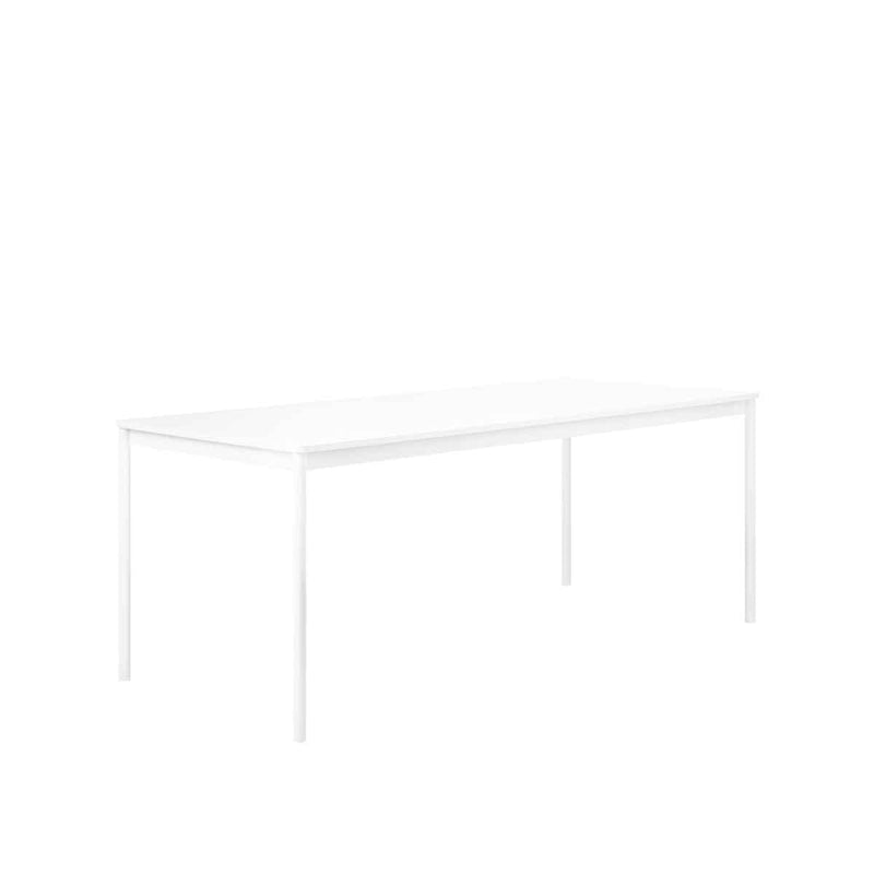 MUUTO Base Table, 250 x 90 cm White Laminate/White ABS / White