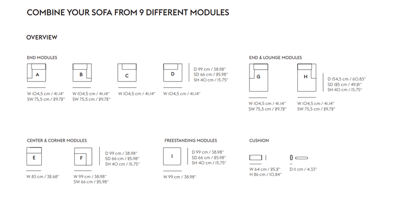 MUUTO CONNECT SOFT Modular Sofa Modules
