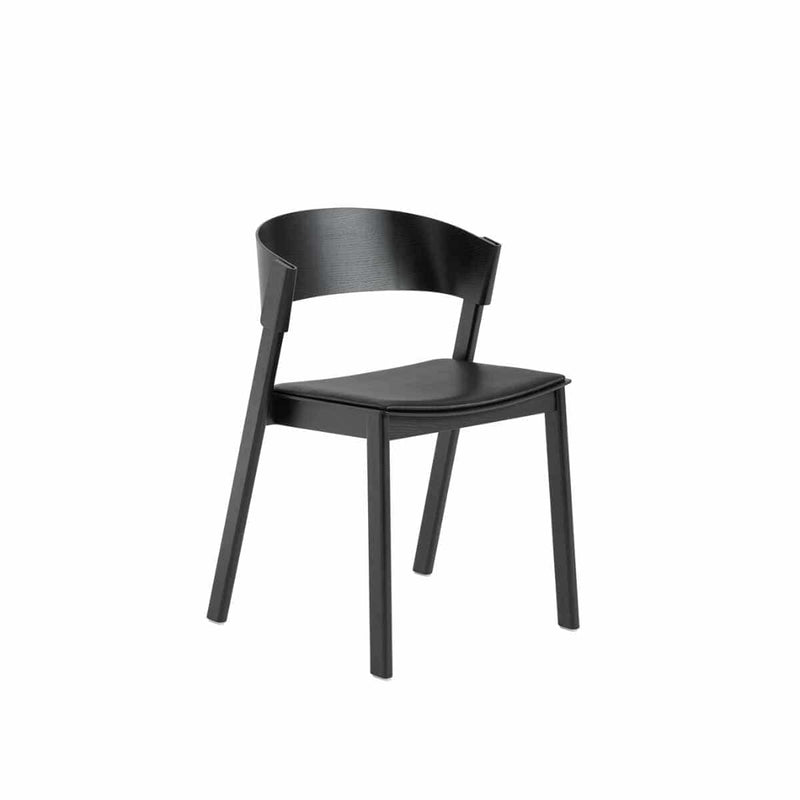 MUUTO COVER Side Chair Refine Leather Black / Black