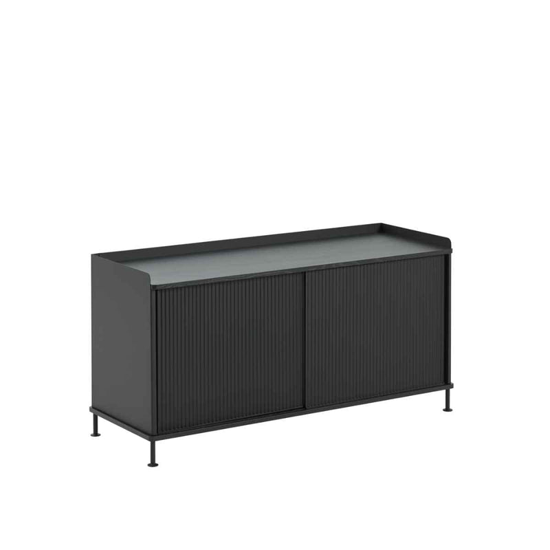 MUUTO ENFOLD Sideboard, low Black.Anthracite Black