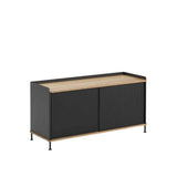 MUUTO ENFOLD Sideboard, low Oak/Anthracite Black